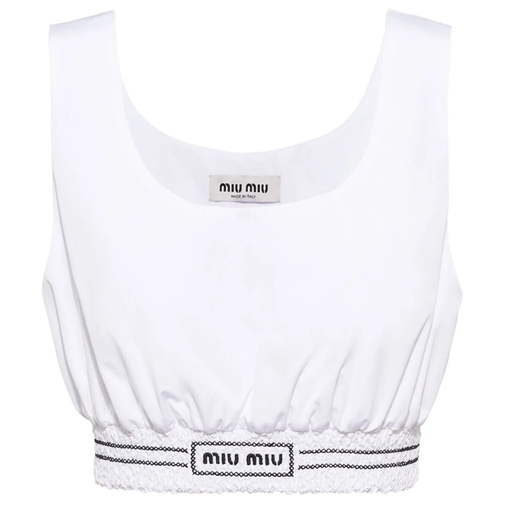 Miu Miu White Sleeveless Top